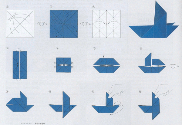 Exemple détaillé de modèle en origami