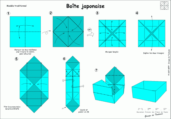 Boite japonaise en origami