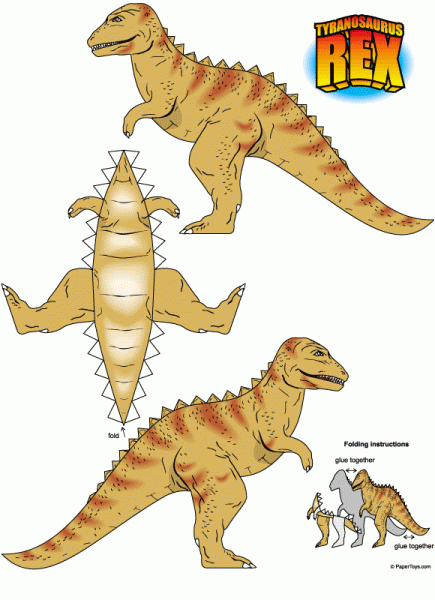 Paper toys dinosaure T-Rex