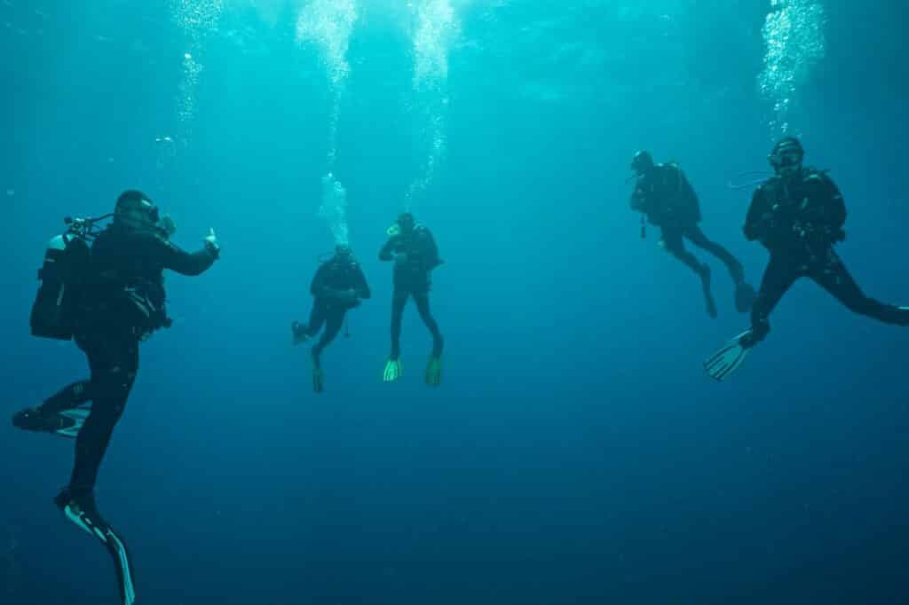 Plongée sous-marine en groupe