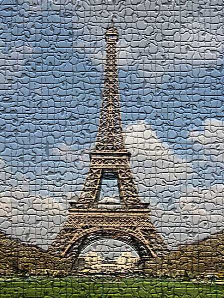 Tour Eiffel en mosaïque