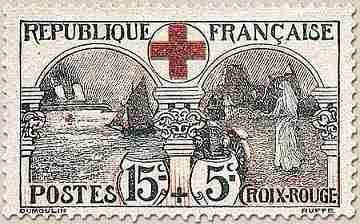 Timbre Croix-Rouge Yvert & Tellier - numéro 156 de 1918