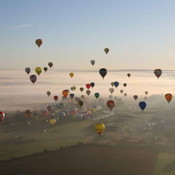 Montgolfières vue du ciel lorrain