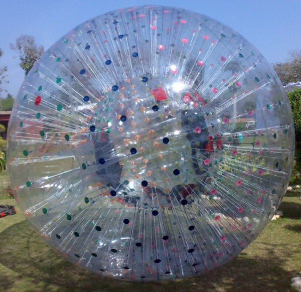 Ballule utilisée en zorbing