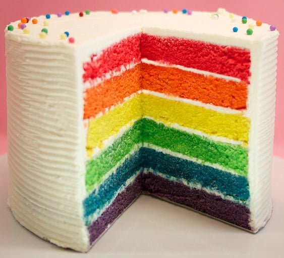 Gâteau arc-en-ciel ou rainbow cake