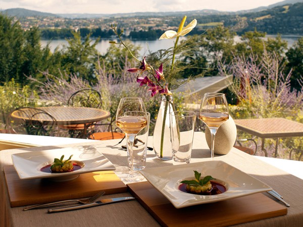 Vue depuis un restaurant gastronomique