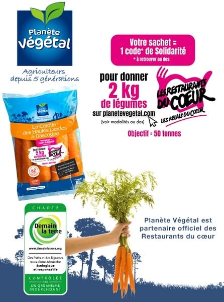 Planète Végétal solidaire des Restos du cœur