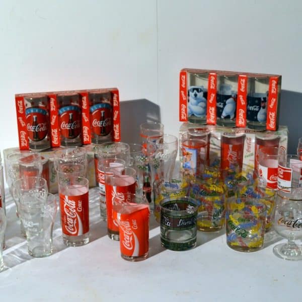 Ensemble de verres publicitaires Coca-Cola