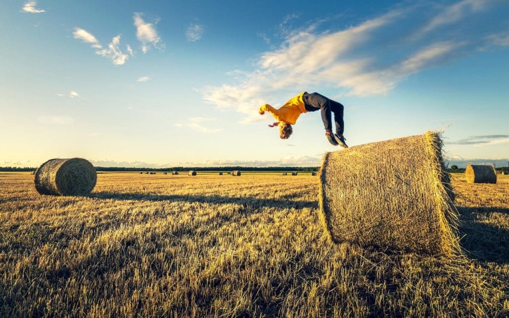 Parkour à la campagne