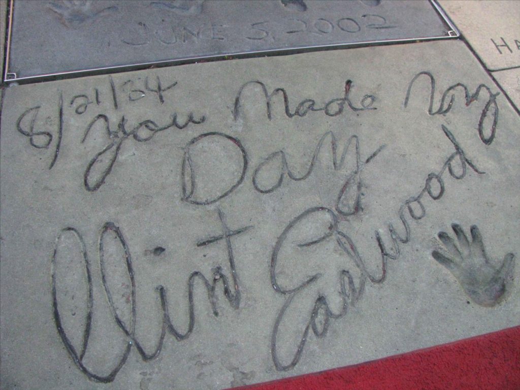 Clint Eastwood sur Hollywood Boulevard