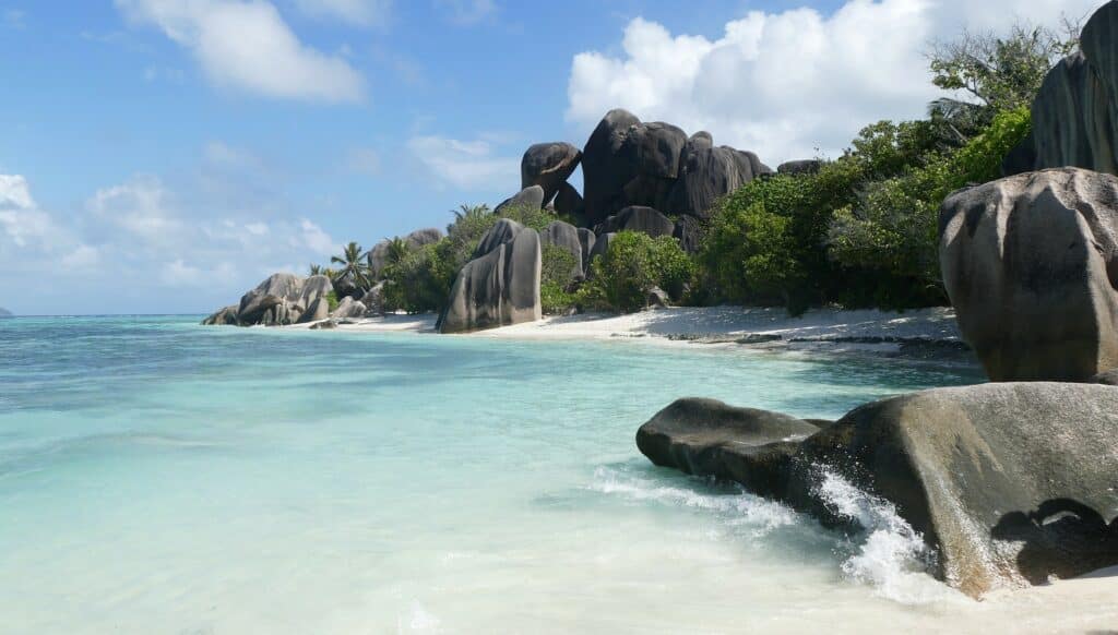 Plage de Anse Source d'Argent aux Seychelles