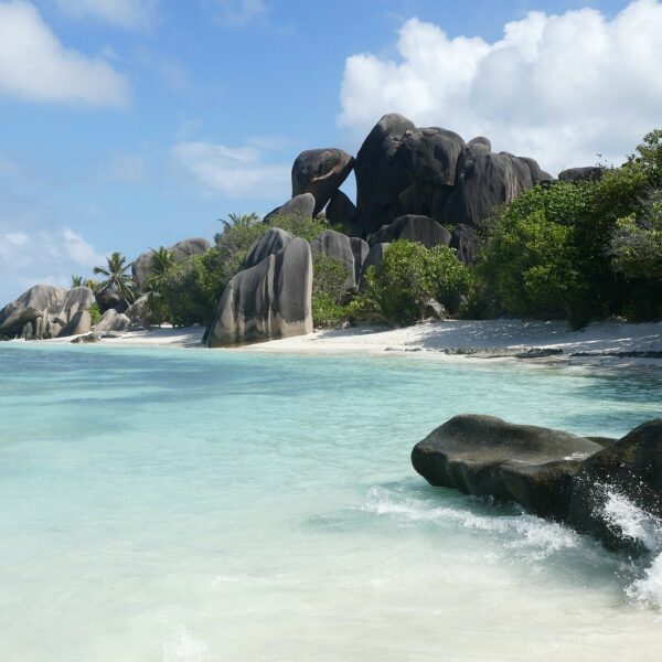 Plage de Anse Source d'Argent aux Seychelles