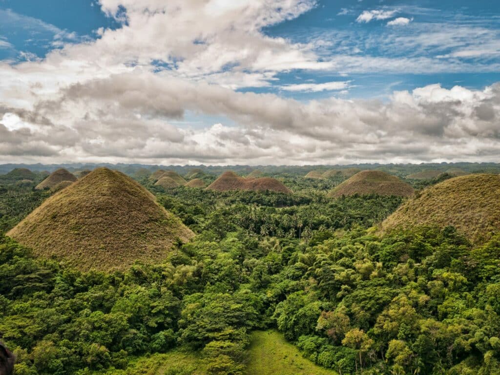 Formation géologique située sur l'île de Bohol aux Philippines