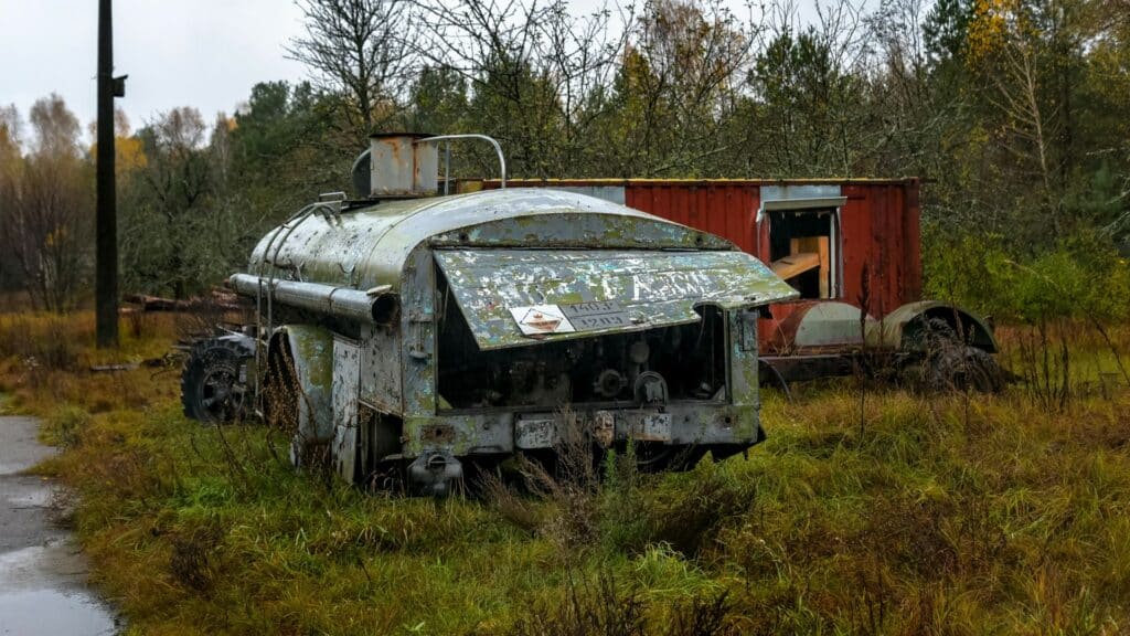 Ville radioactive désertée après l'accident nucléaire de Tchernobyl