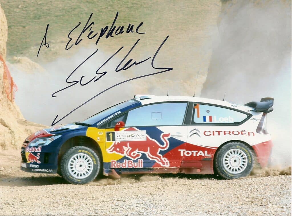 Autographe de Sébastien Loeb , pilote de rallye français