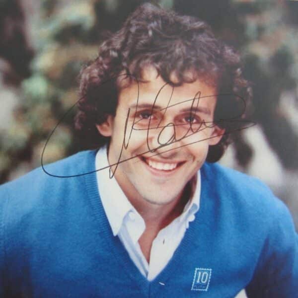 Autographe de Michel Platini, champion de football