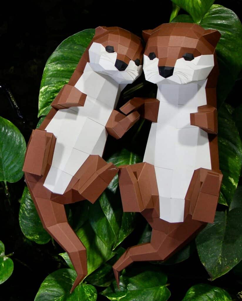 Papercraft géométrique en papier cartonné
