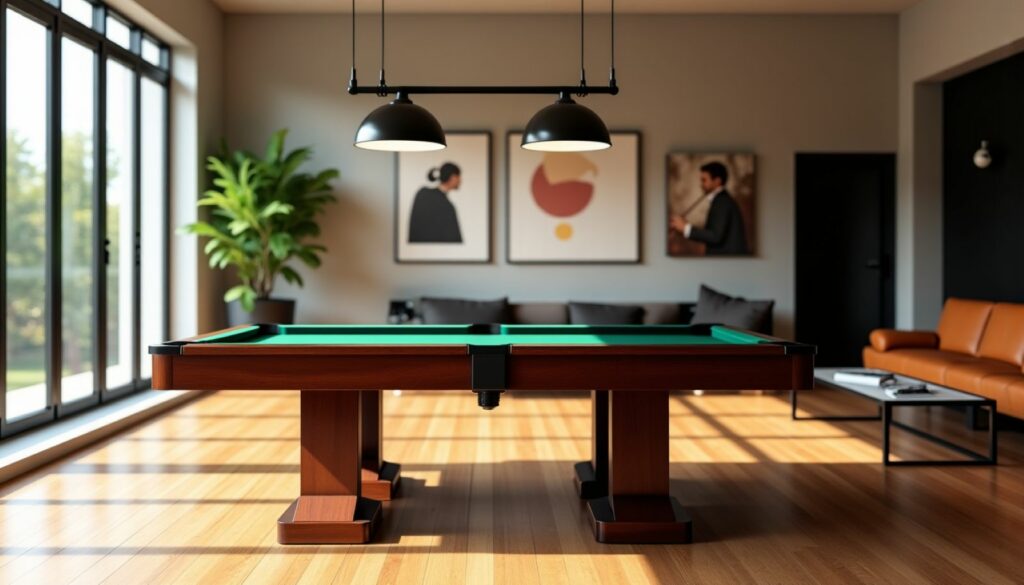 Billard vintage en bois sculpté, style traditionnel