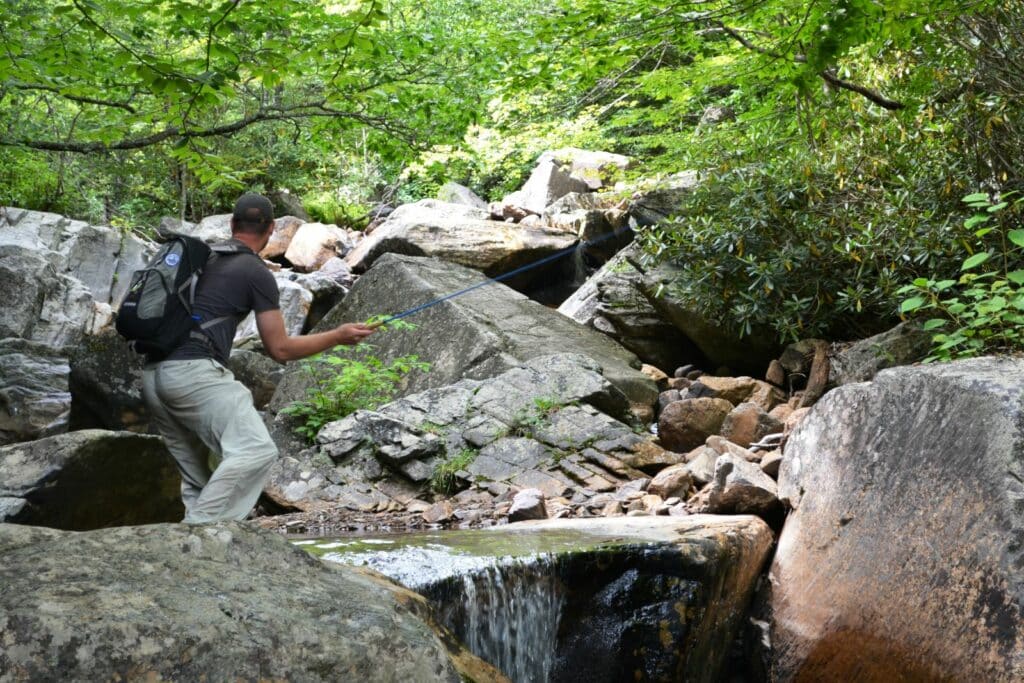 Lancer précis avec une canne tenkara